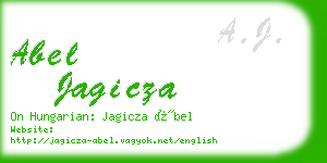 abel jagicza business card